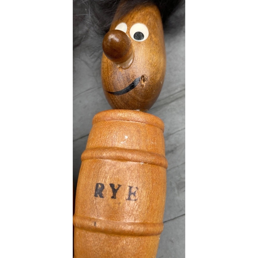Vintage Liquor Cork Stoppers Wooden Men Barware MCM Funny Novelty Unused - Picture 5 of 12